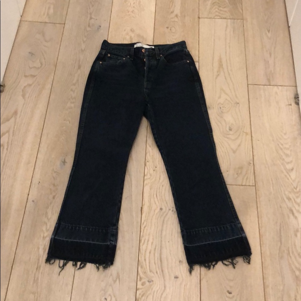 NWOT AYR releases hem dark wash high rise jean